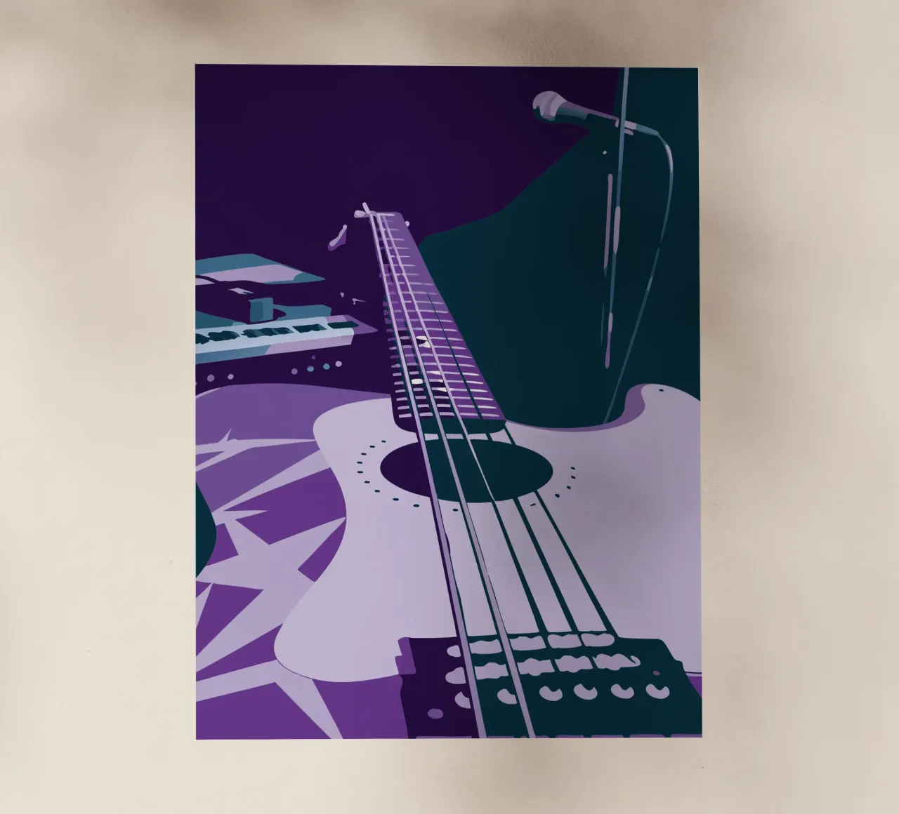 Dettagli sulla chitarra pellicola backlit da MUSIC EDITION