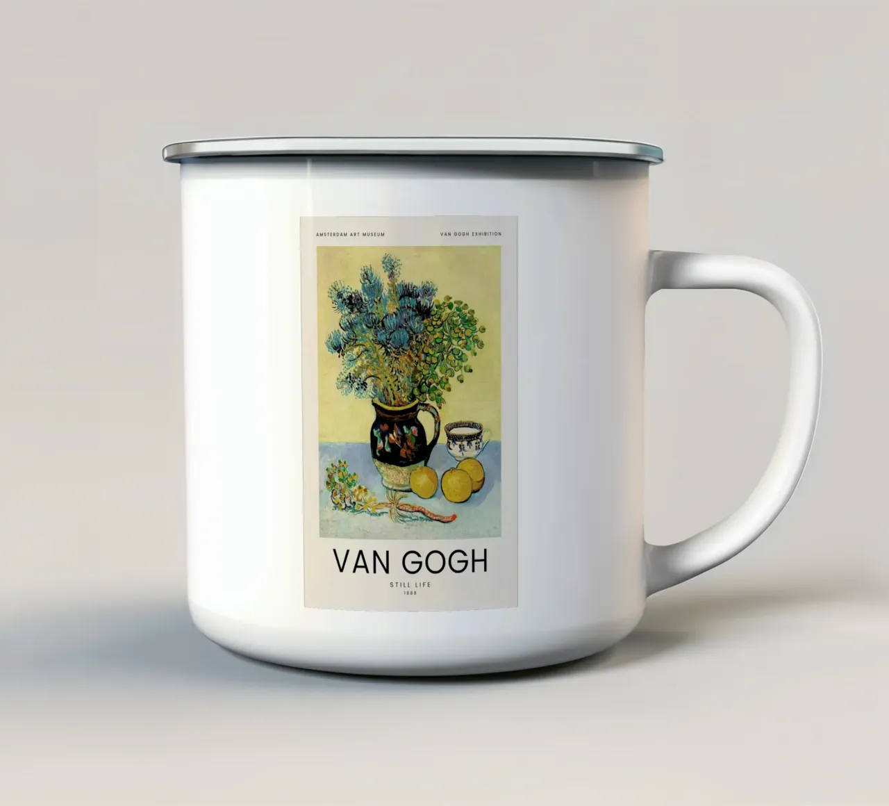 van Gogh - Still Life tazza in smalto da Vintage by JUNIQE