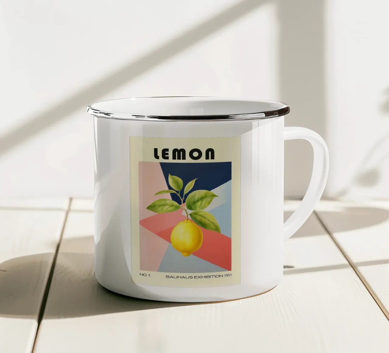 frutta al limone tazza in smalto da Margaret Marie Ostrout