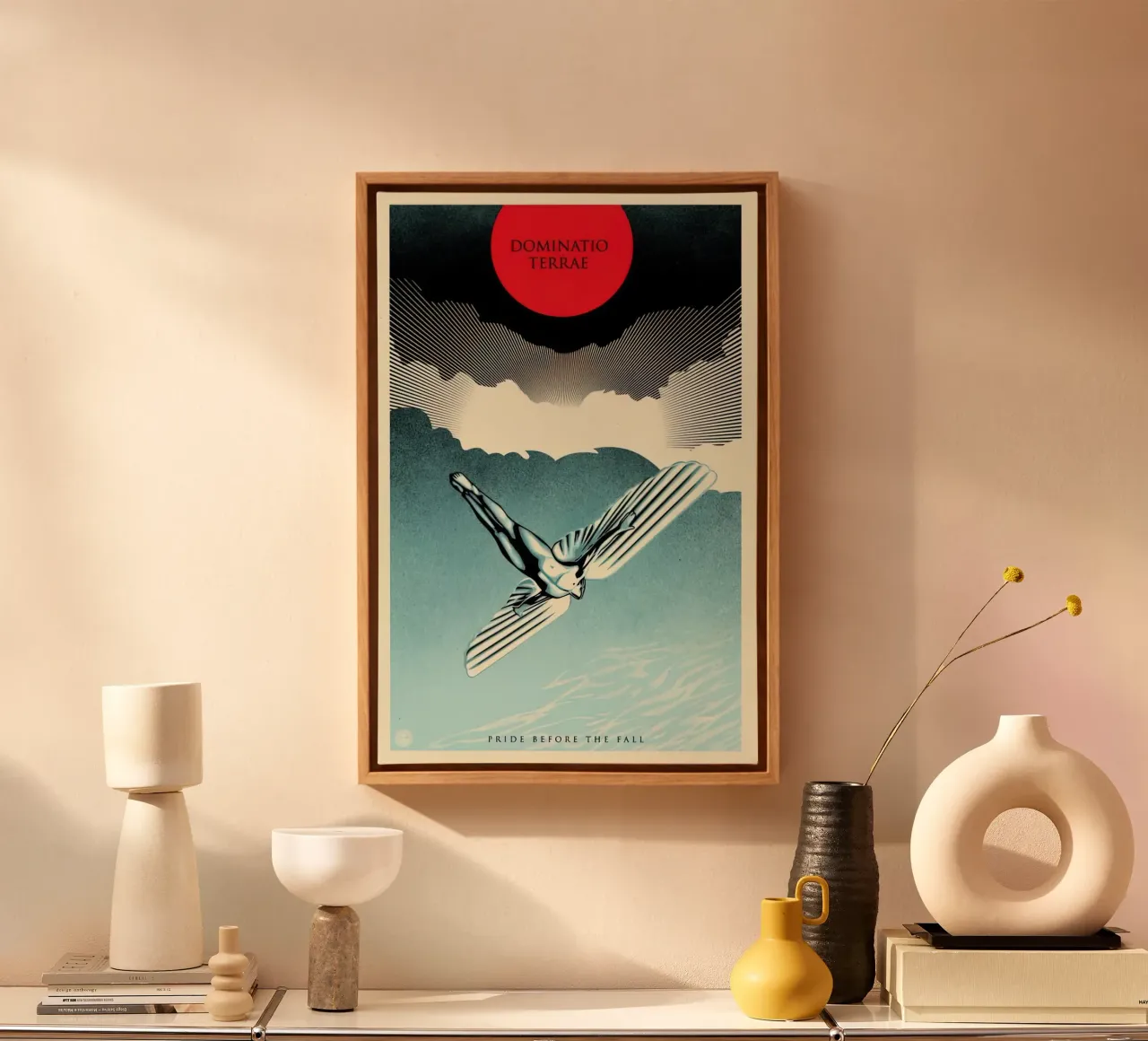 Orgoglio Icaro - Shepard Fairey tela con Cornice a cassetta da American Poster