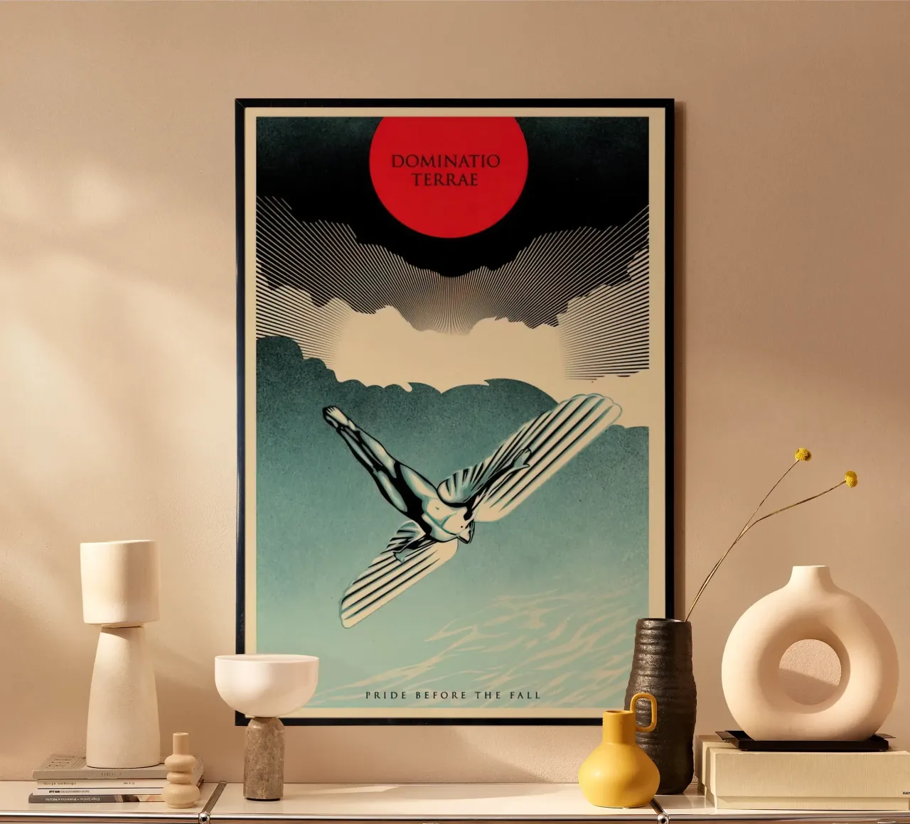 Orgoglio Icaro - Shepard Fairey poster con telaio in plastica da American Poster