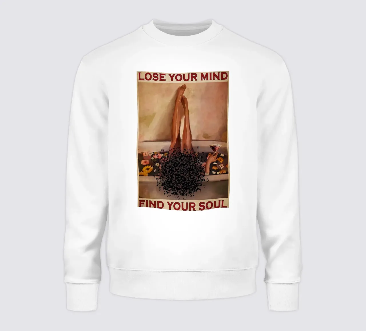Shepard fairey Verliere deinen Verstand finde deine Seele Wash Sweatshirt von American Poster