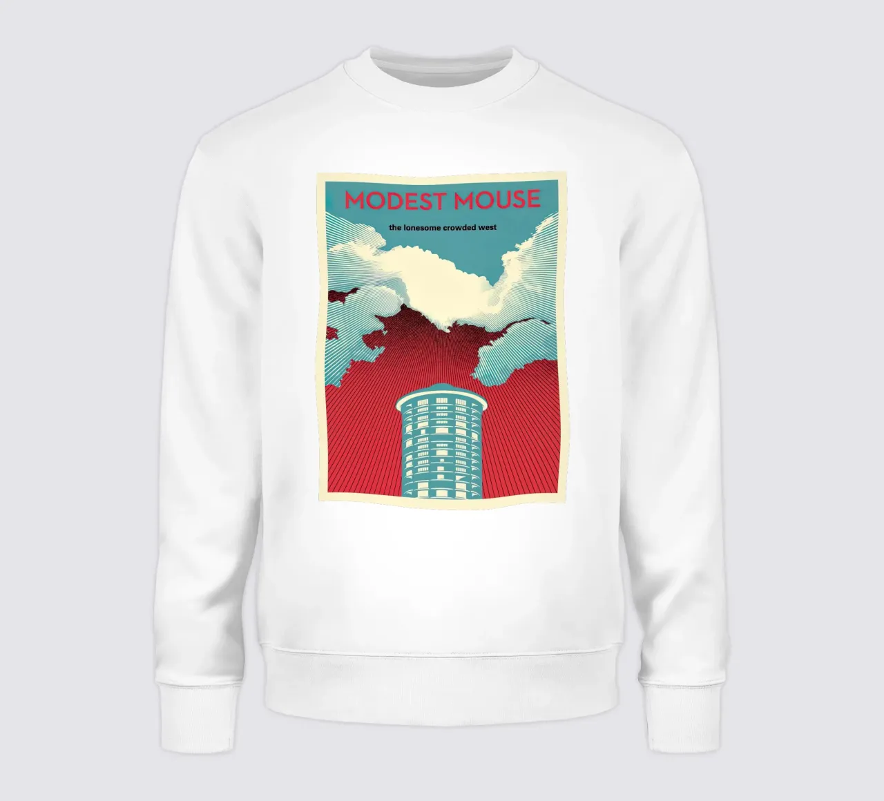 Shepard fairey Modest Mouse Sky sweatshirt by American Poster