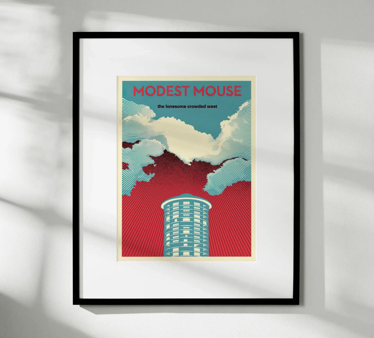 Shepard Fairey Modest Mouse Cielo poster da American Poster
