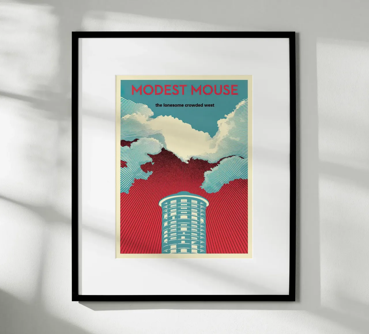 Shepard Fairey Modest Mouse Cielo poster da American Poster