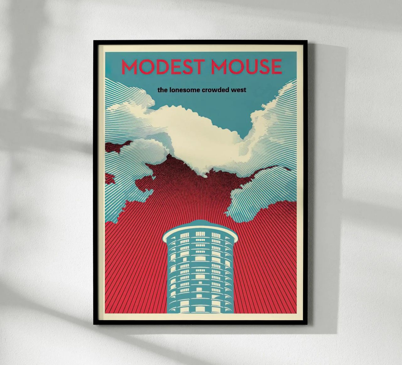 Shepard Fairey Modest Mouse Cielo poster da American Poster
