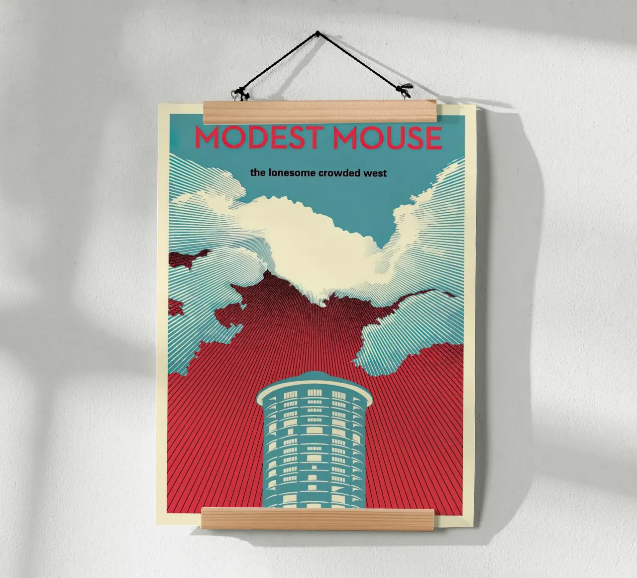 Shepard Fairey Modest Mouse Cielo poster da American Poster