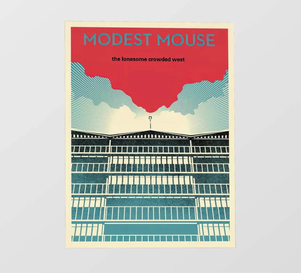 Shepard Fairey Modest Mouse pellicola backlit da American Poster