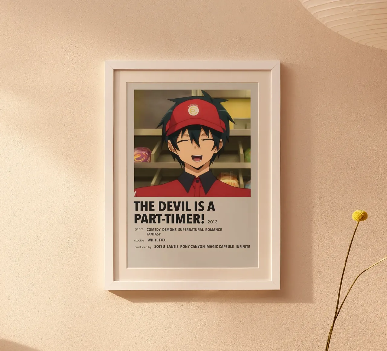 THE DEVIL IS A PART-TIMER! 2013 poster con telaio in alluminio da Totoya