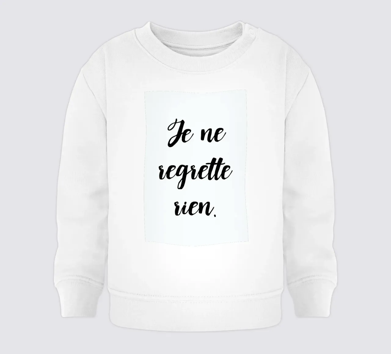 Je ne regrette rien felpa neonato da typed