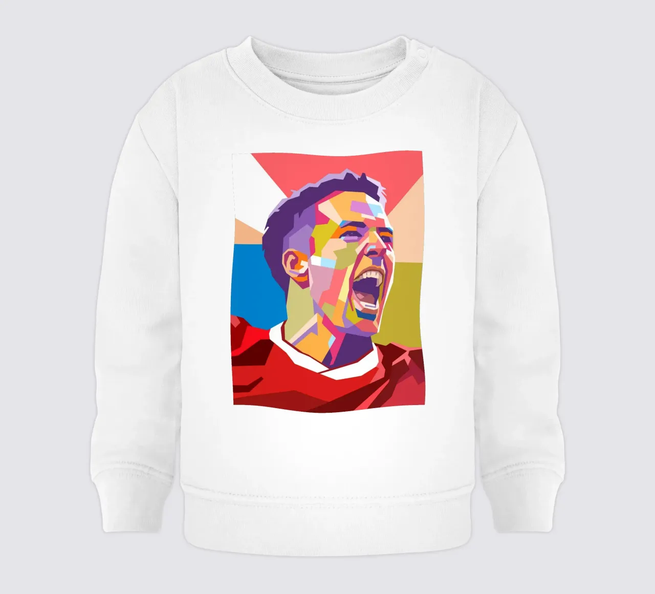 Ritratto pop art di Michael Owen felpa neonato da Hantamrata