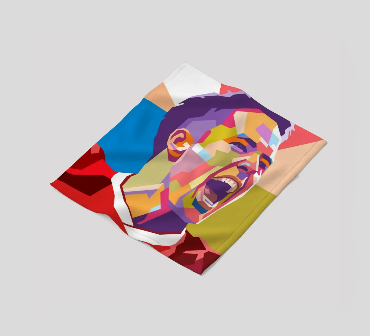 Ritratto pop art di Michael Owen coperta in pile da Hantamrata