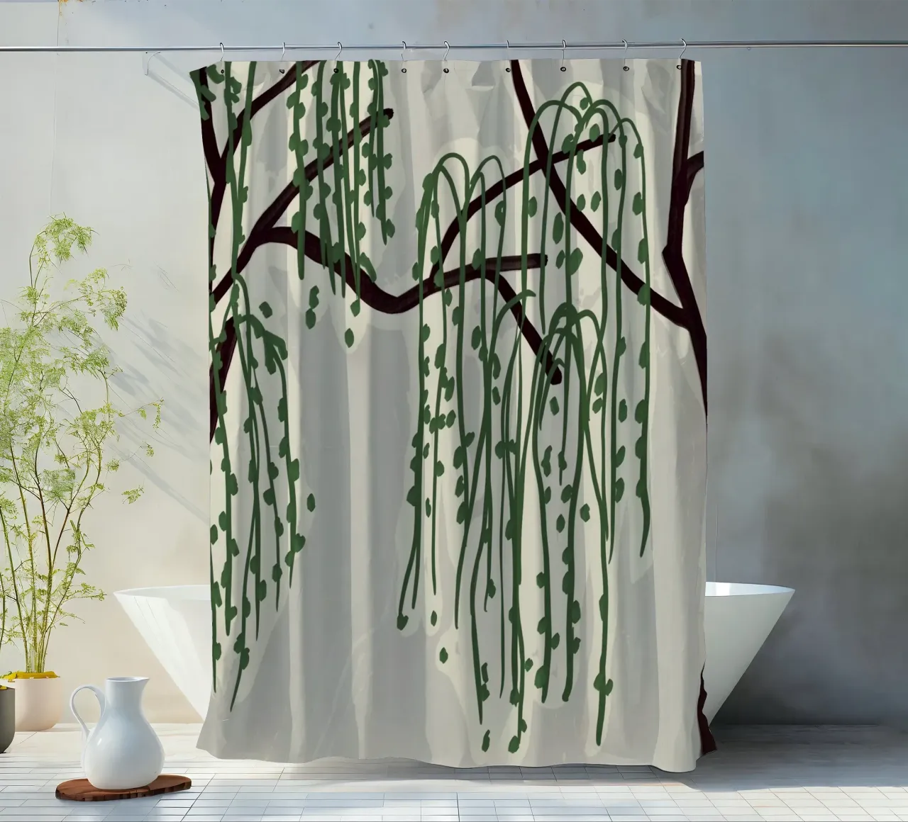 Willow's veil shower curtain by Little Dean