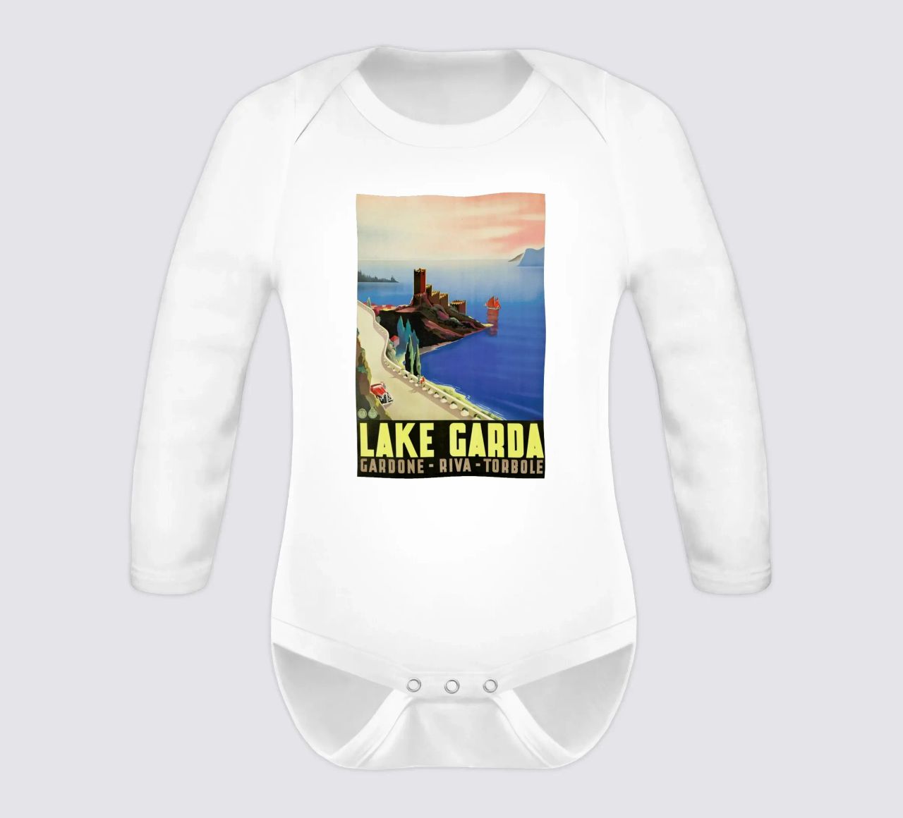 Lake Garda Langarm Babybody von ARTOTHEK