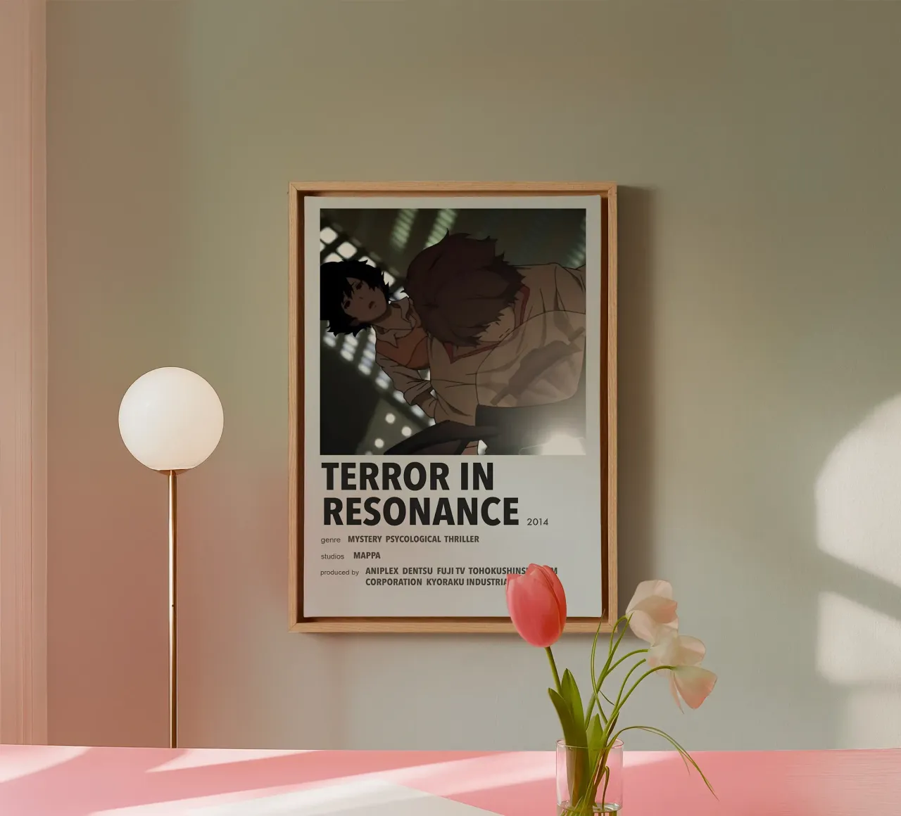 TERROR IN RESONANCE  2014 canvas met Baklijst van Totoya