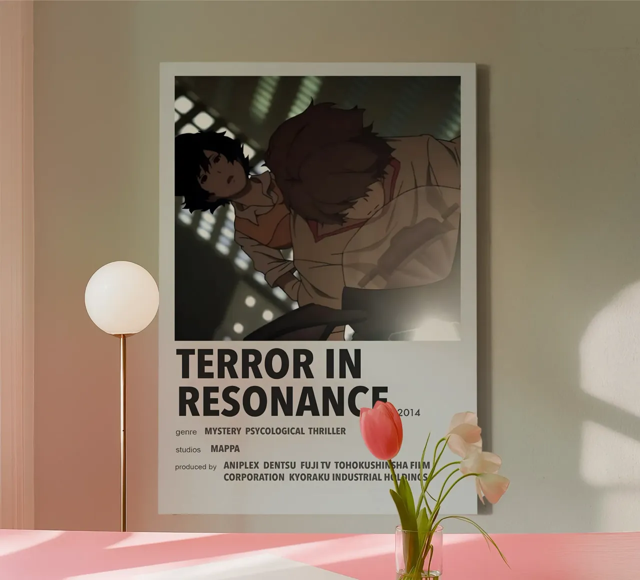TERROR IN RESONANCE  2014 canvas met Baklijst van Totoya