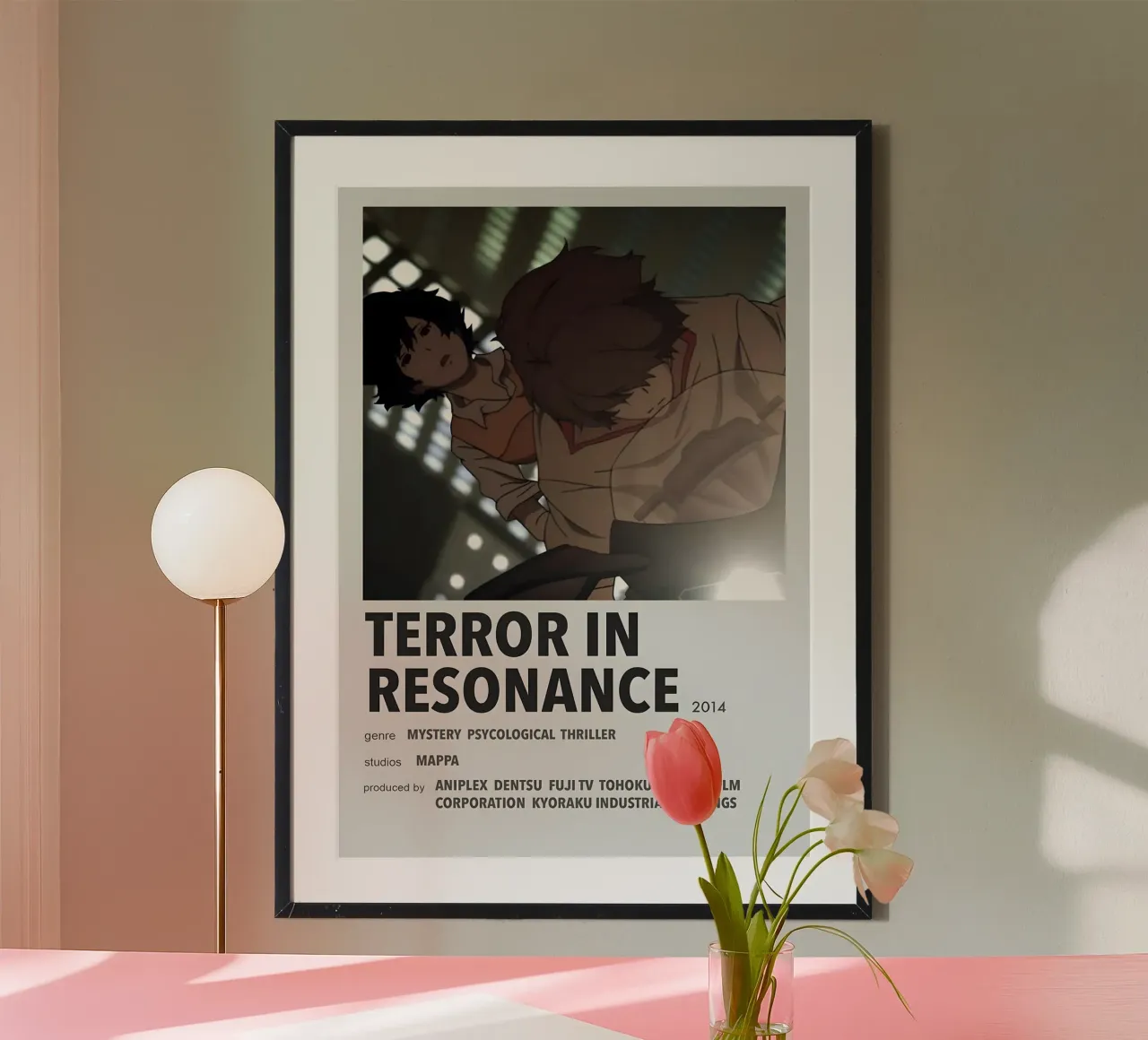 TERROR IN RESONANCE  2014 Poster mit Aluminium Rahmen von Totoya