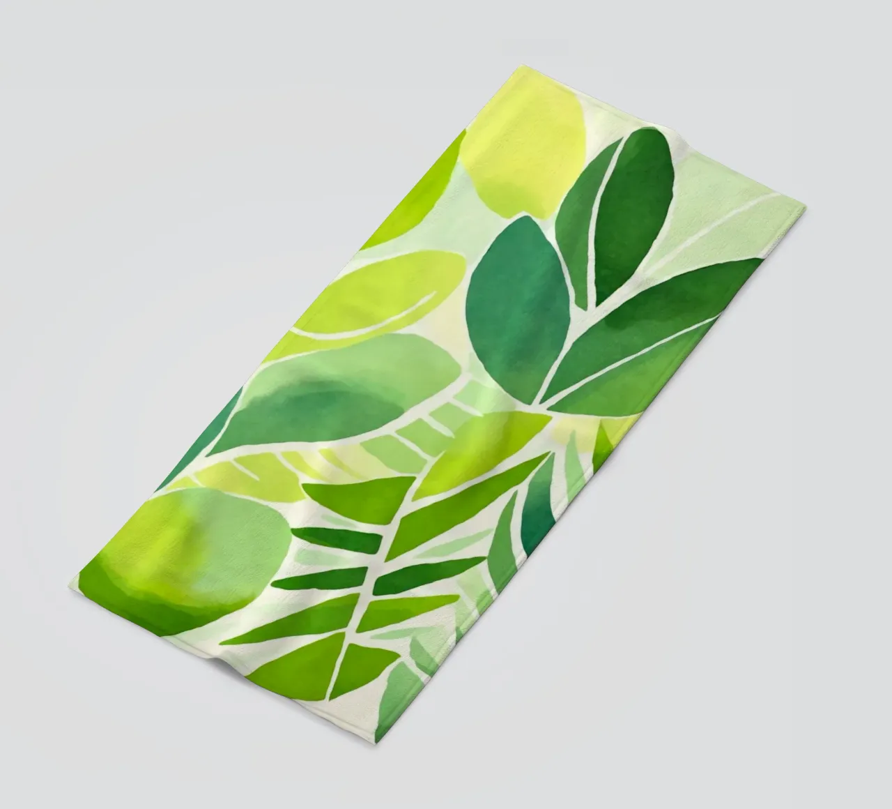 Fogliame verde lussureggiante di ispirazione matissiana telo mare da Andrea Haase Modern Home