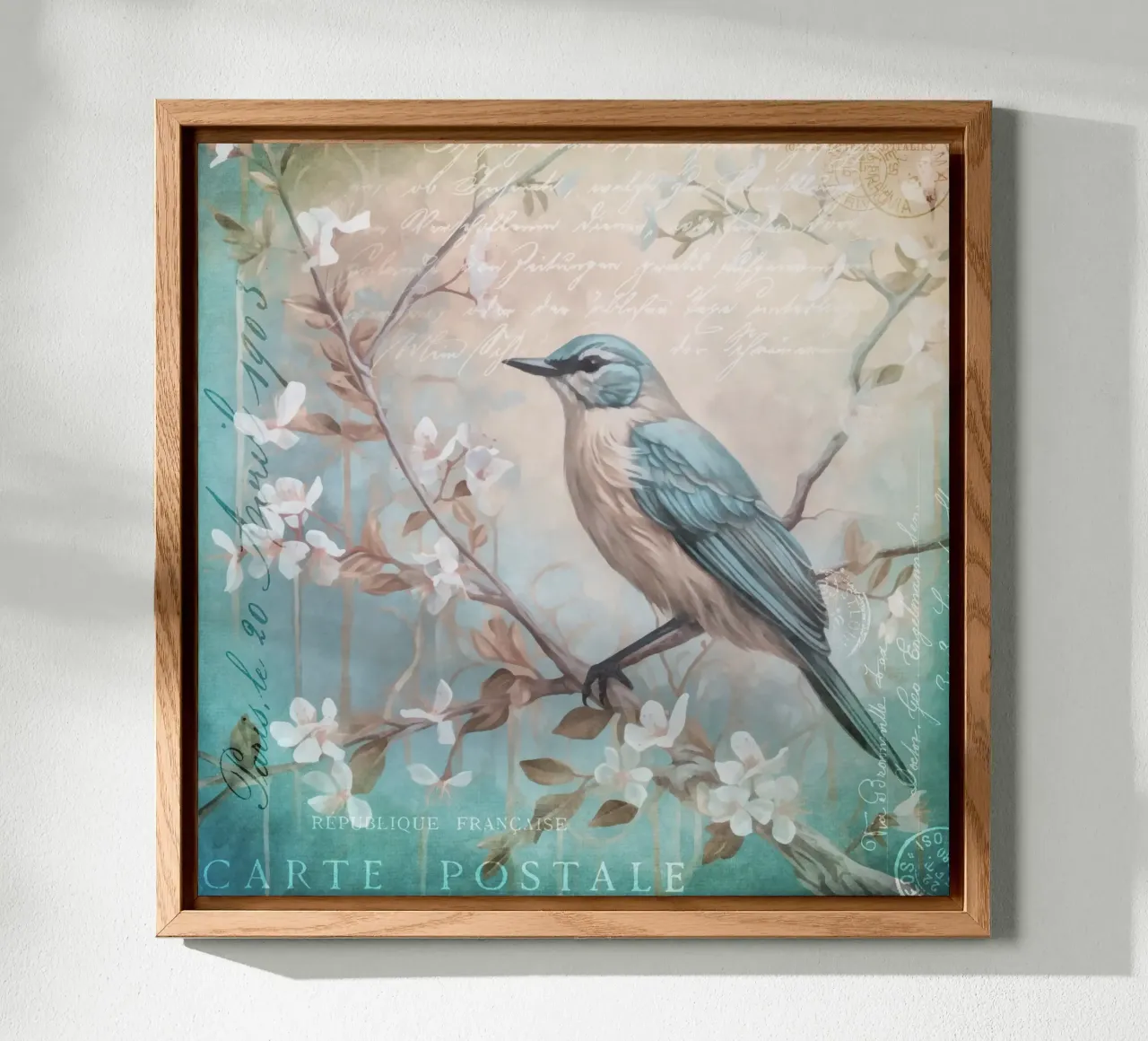 Uccello di primavera Nostalgia d'epoca alluminio dibond da Andrea Haase Vintage World