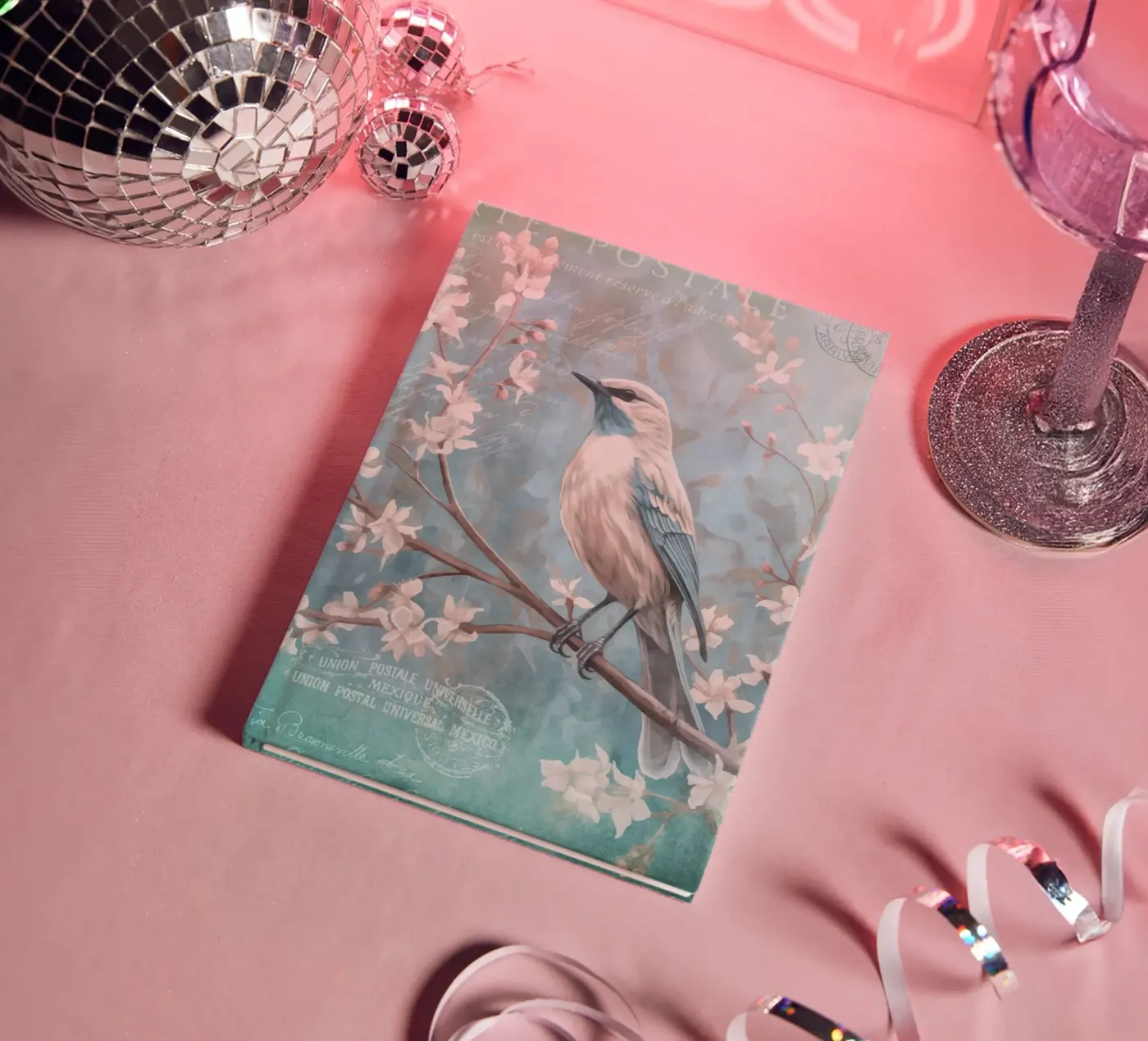 Romantic Spring Bird notebook by Andrea Haase Vintage World