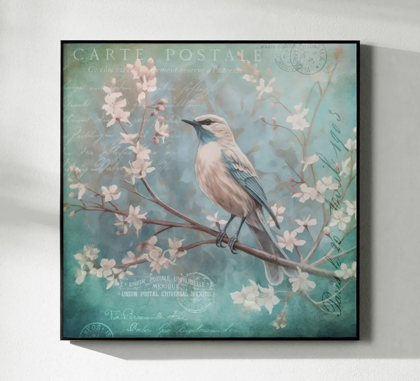 Romantic Spring Bird plexiglass da Andrea Haase Vintage World