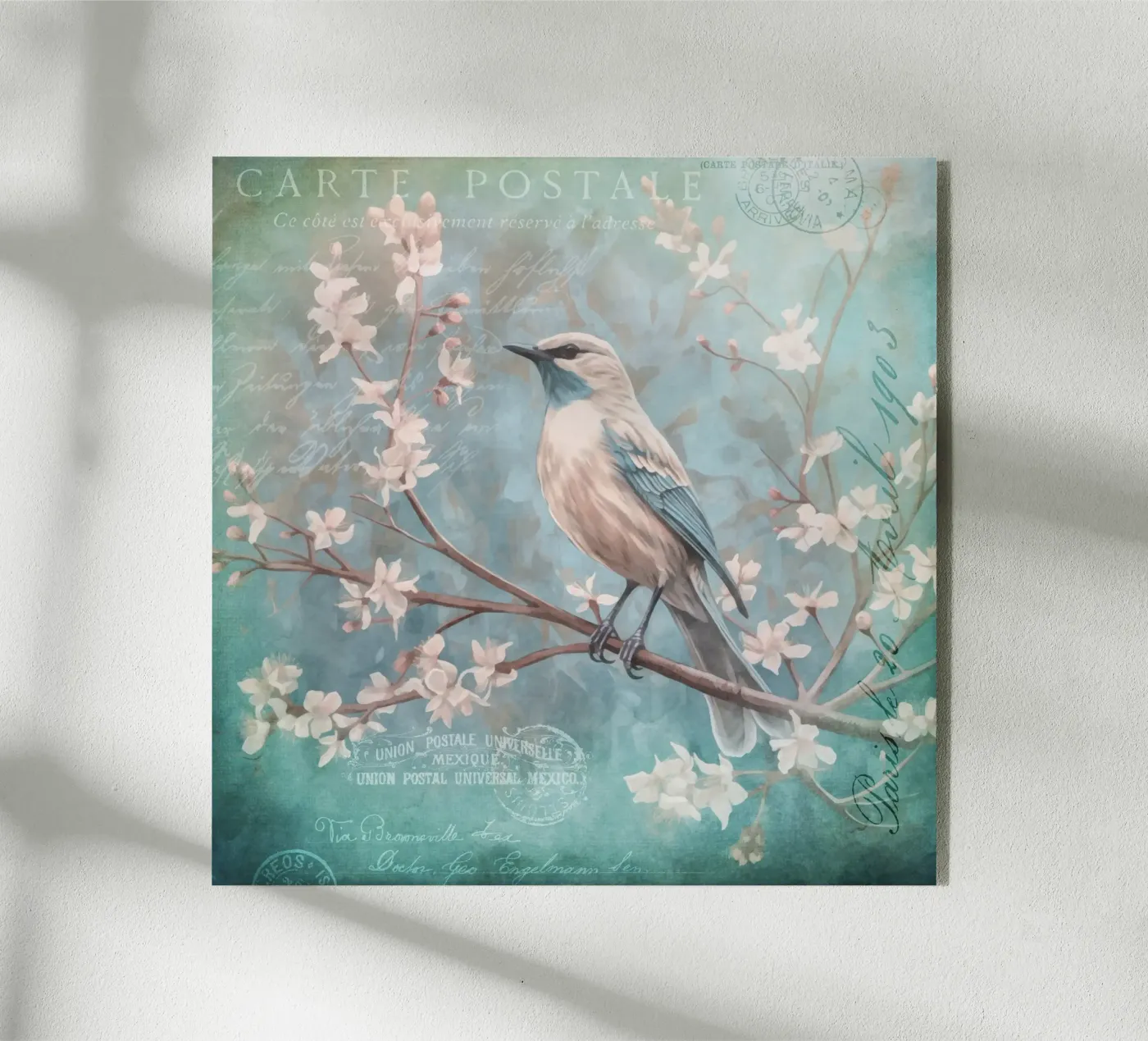 Romantic Spring Bird plexiglass da Andrea Haase Vintage World