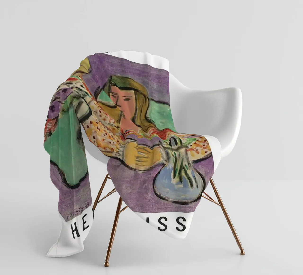 Henri Matisse - Ragazza con anemoni su sfondo viola coperta in pile da Perdana shop