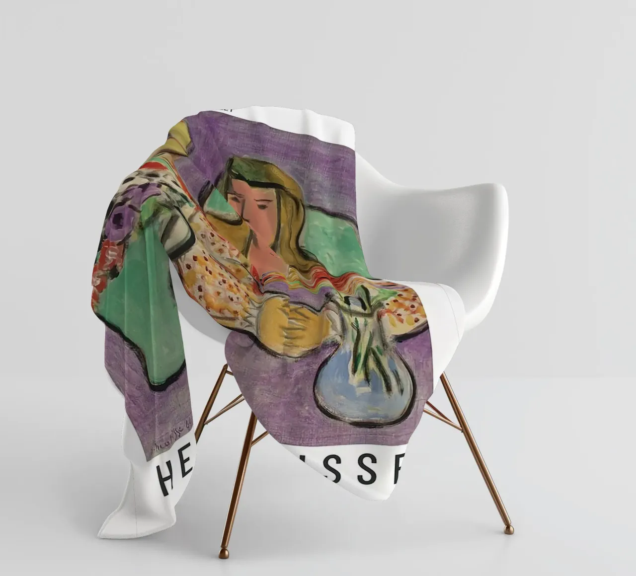 Henri Matisse - Ragazza con anemoni su sfondo viola coperta in pile da Perdana shop