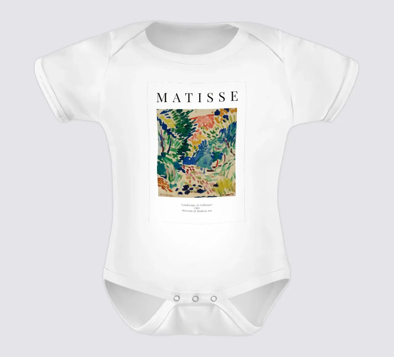 Henri Matisse - Landschap in Collioure - De tentoonstelling babyrompertje korte mouwen van Perdana shop