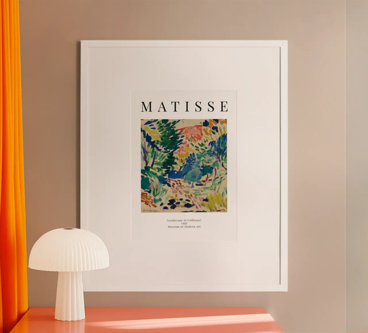 Henri Matisse - Paesaggio a Collioure - La mostra poster con telaio in legno da Perdana shop