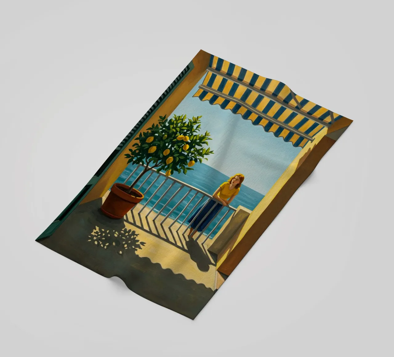 Lemon Tree beach towel by Art Center