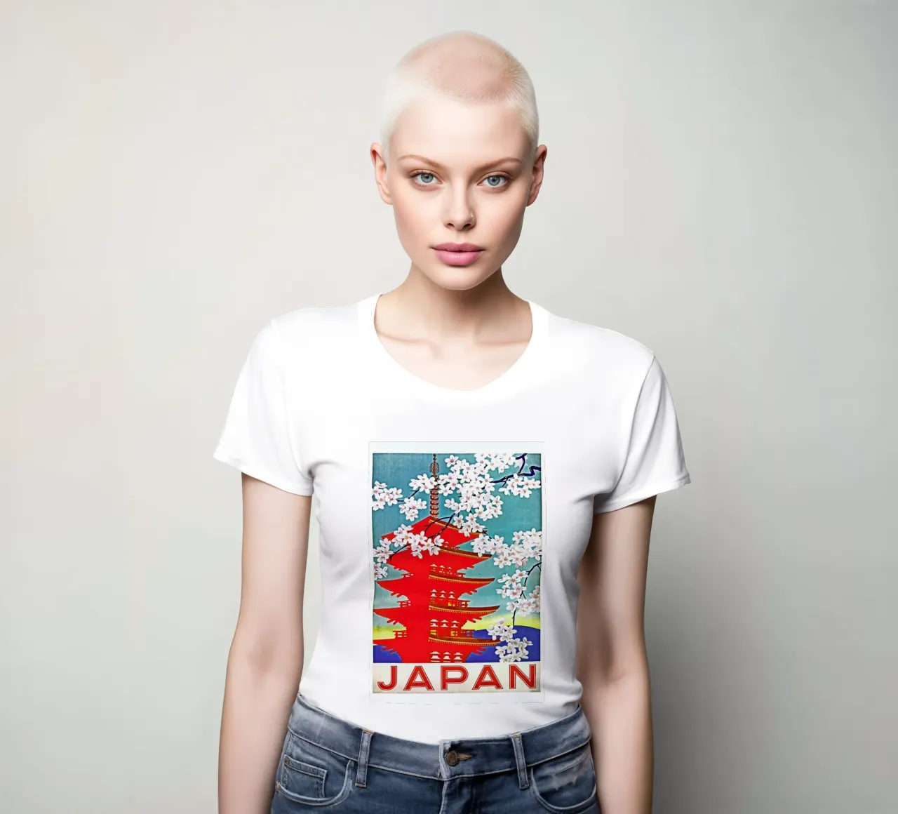 japan2 t-shirt da donna da Robert Livingston