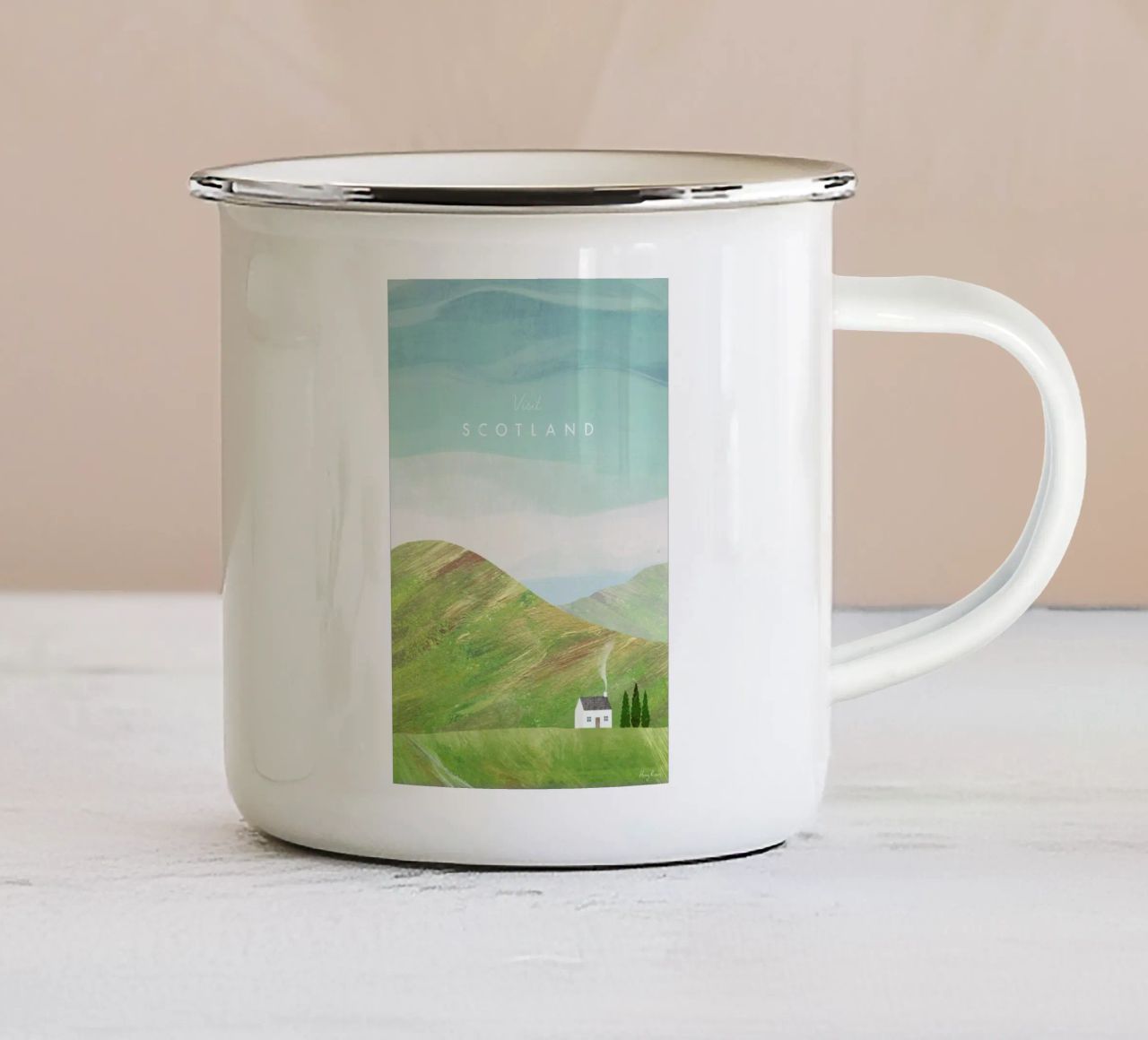 Scotland tazza in smalto da Henry Rivers