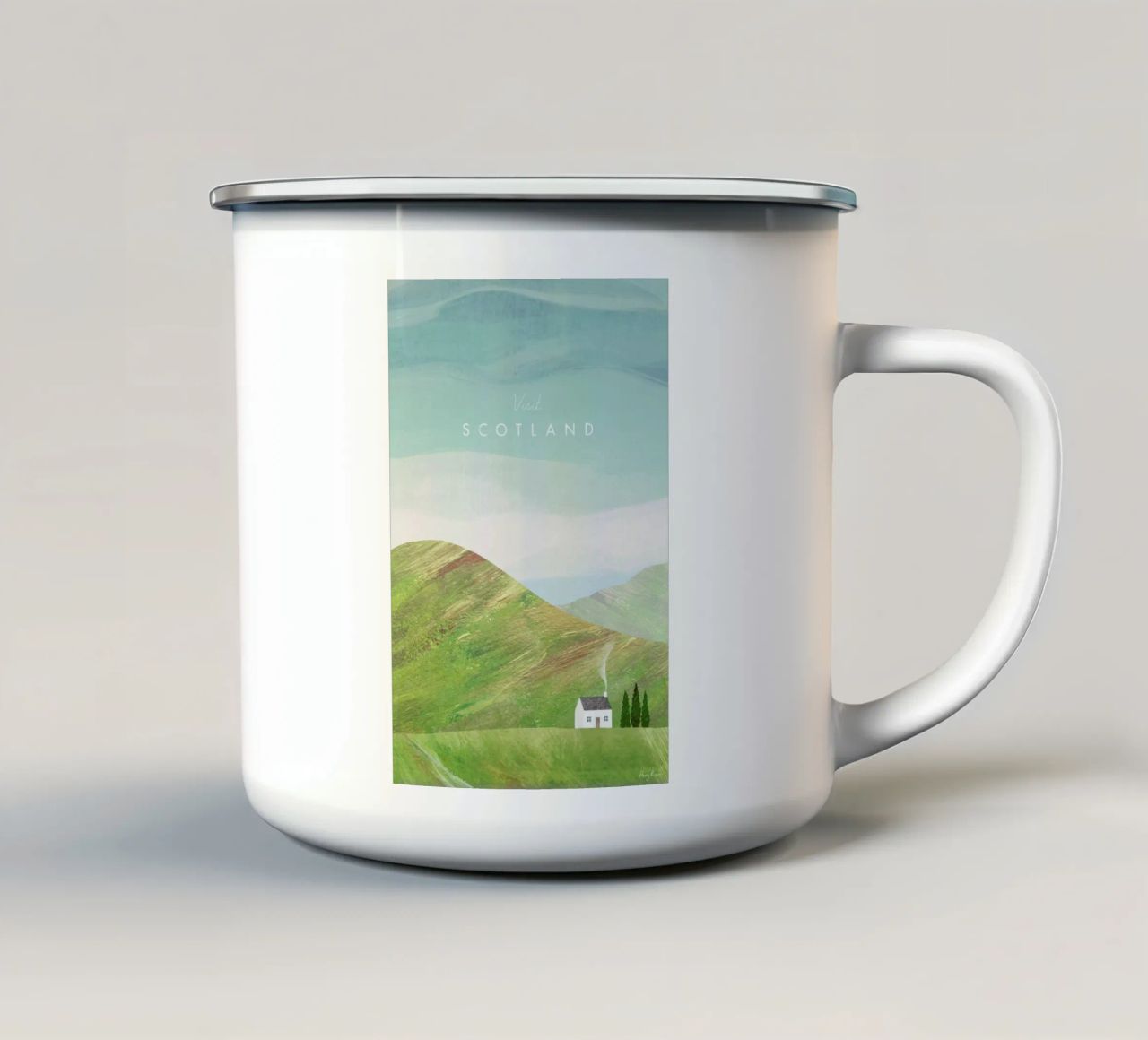 Scotland tazza in smalto da Henry Rivers
