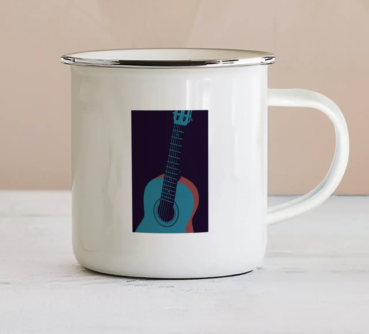 Chitarra acustica tazza in smalto da MUSIC EDITION