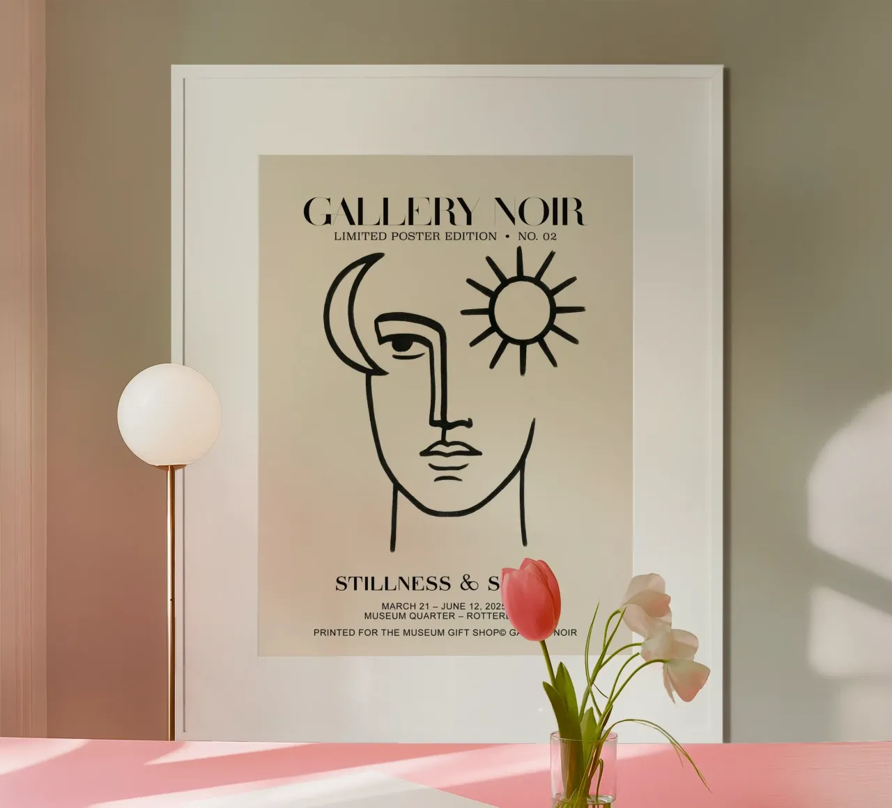 Gallery Noir No 02 poster con telaio in alluminio da treechild