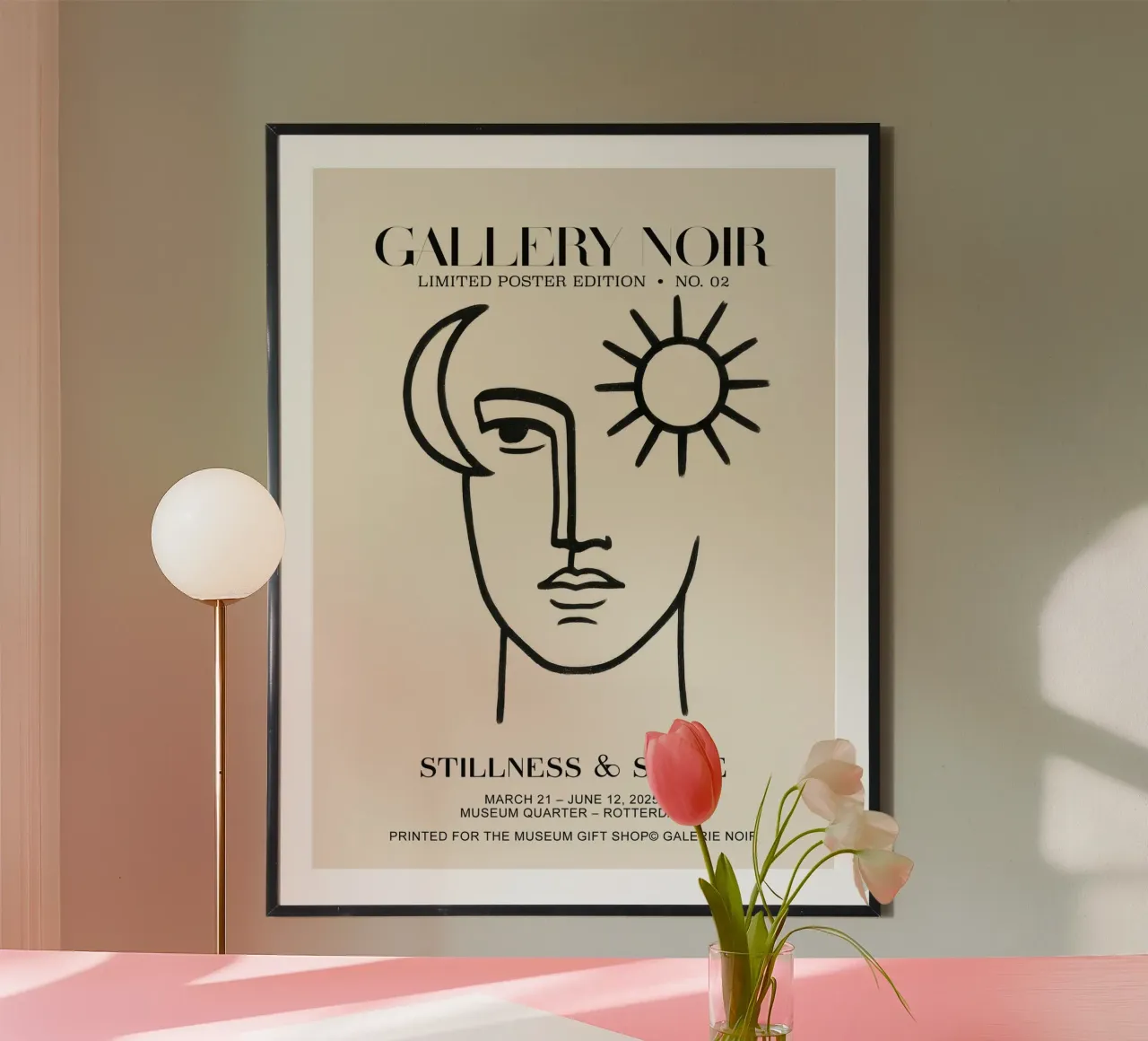 Gallery Noir No 02 poster con telaio in alluminio da treechild