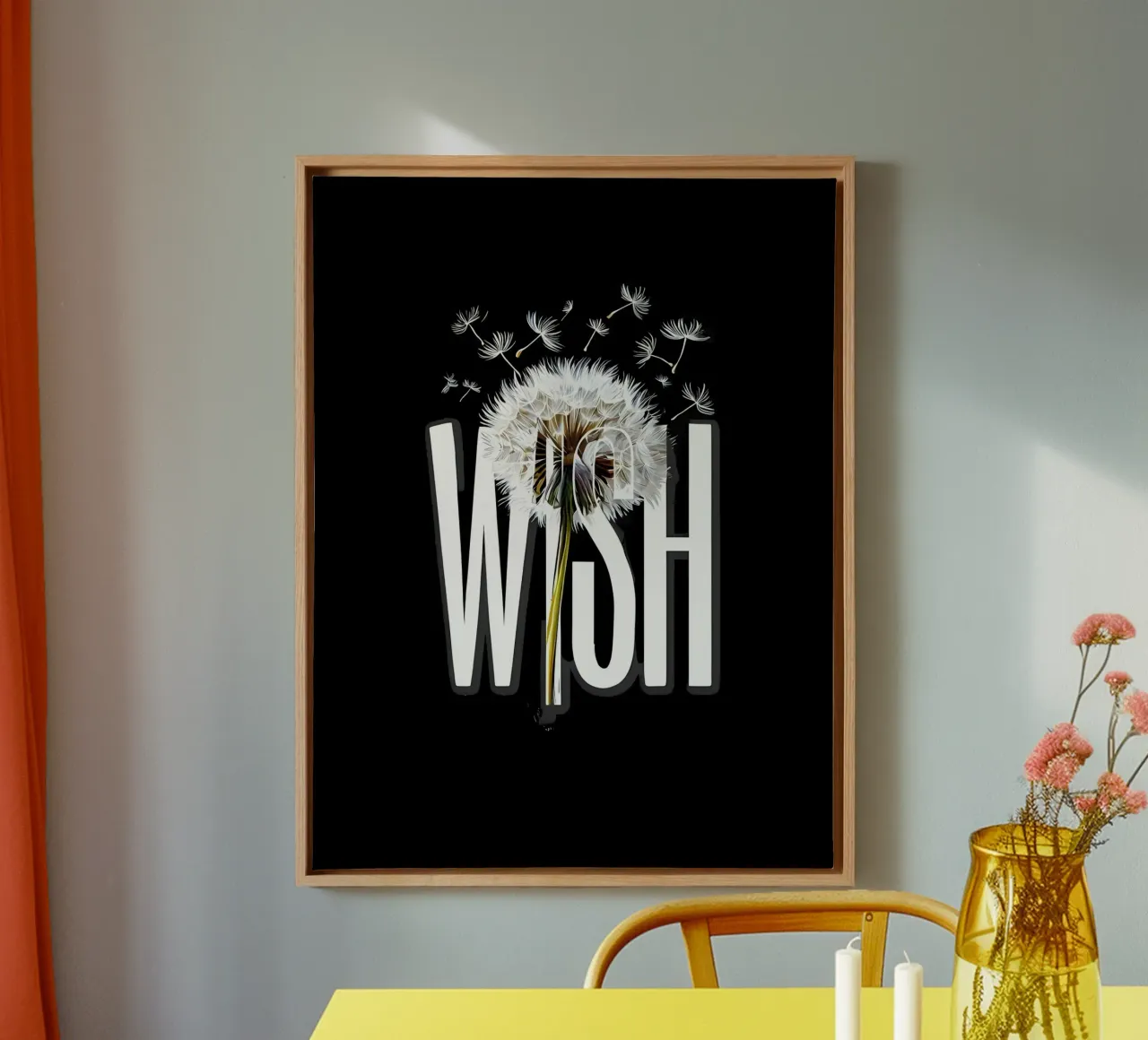 Das Flüstern der Hoffnung Leinwand mit Schattenfugenrahmen von inspirational quote