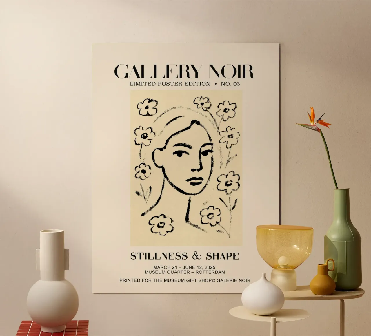 Gallery Noir No 03 poster con telaio in alluminio da treechild