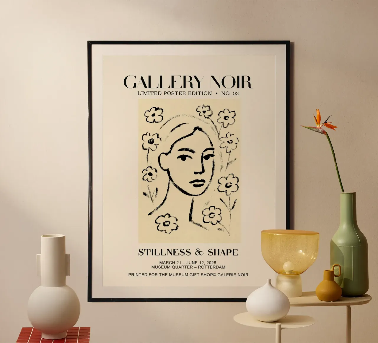 Gallery Noir No 03 poster con telaio in alluminio da treechild