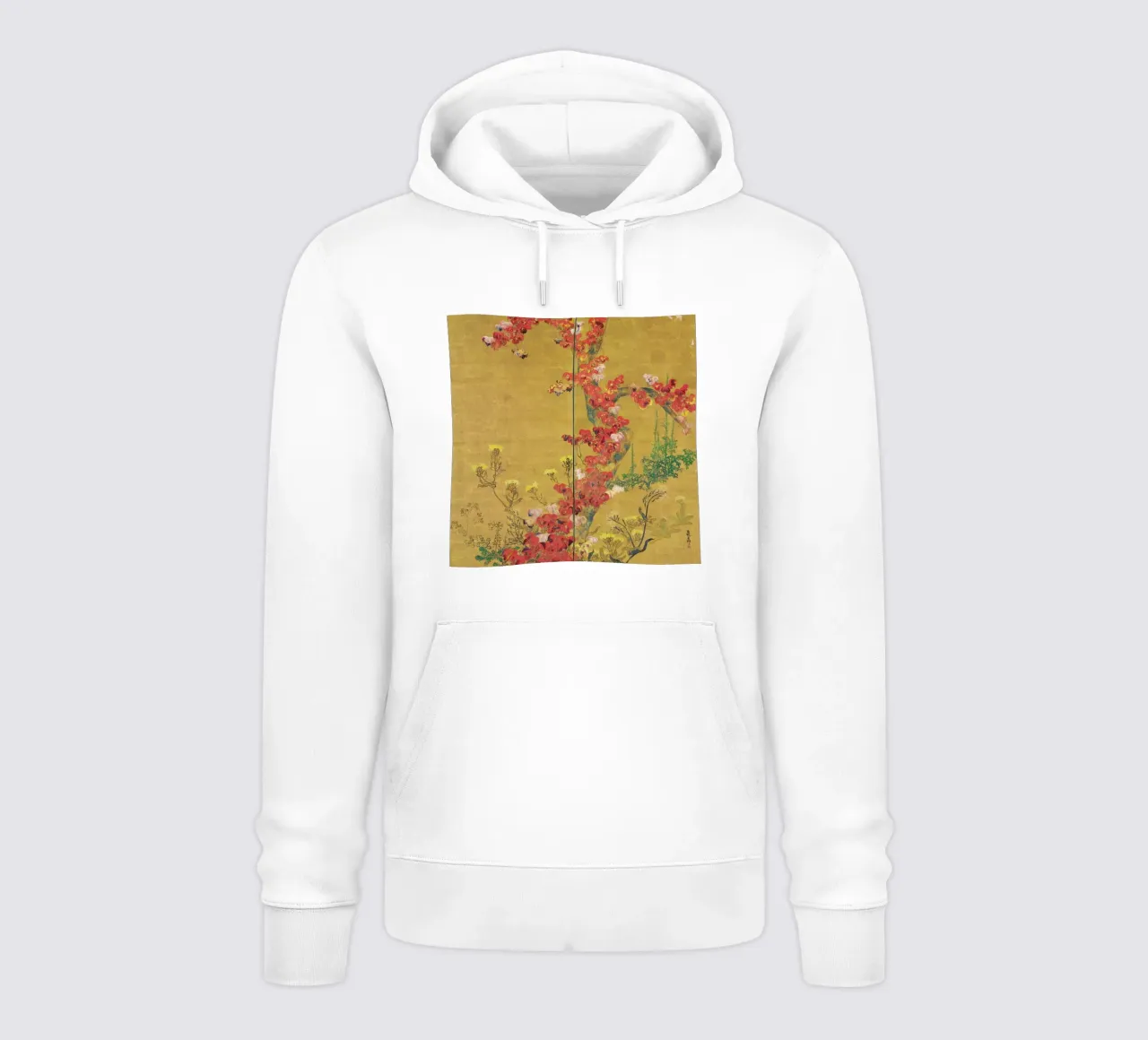 Autumn Flowers and Tree Trunk felpa con cappuccio da ARTOTHEK