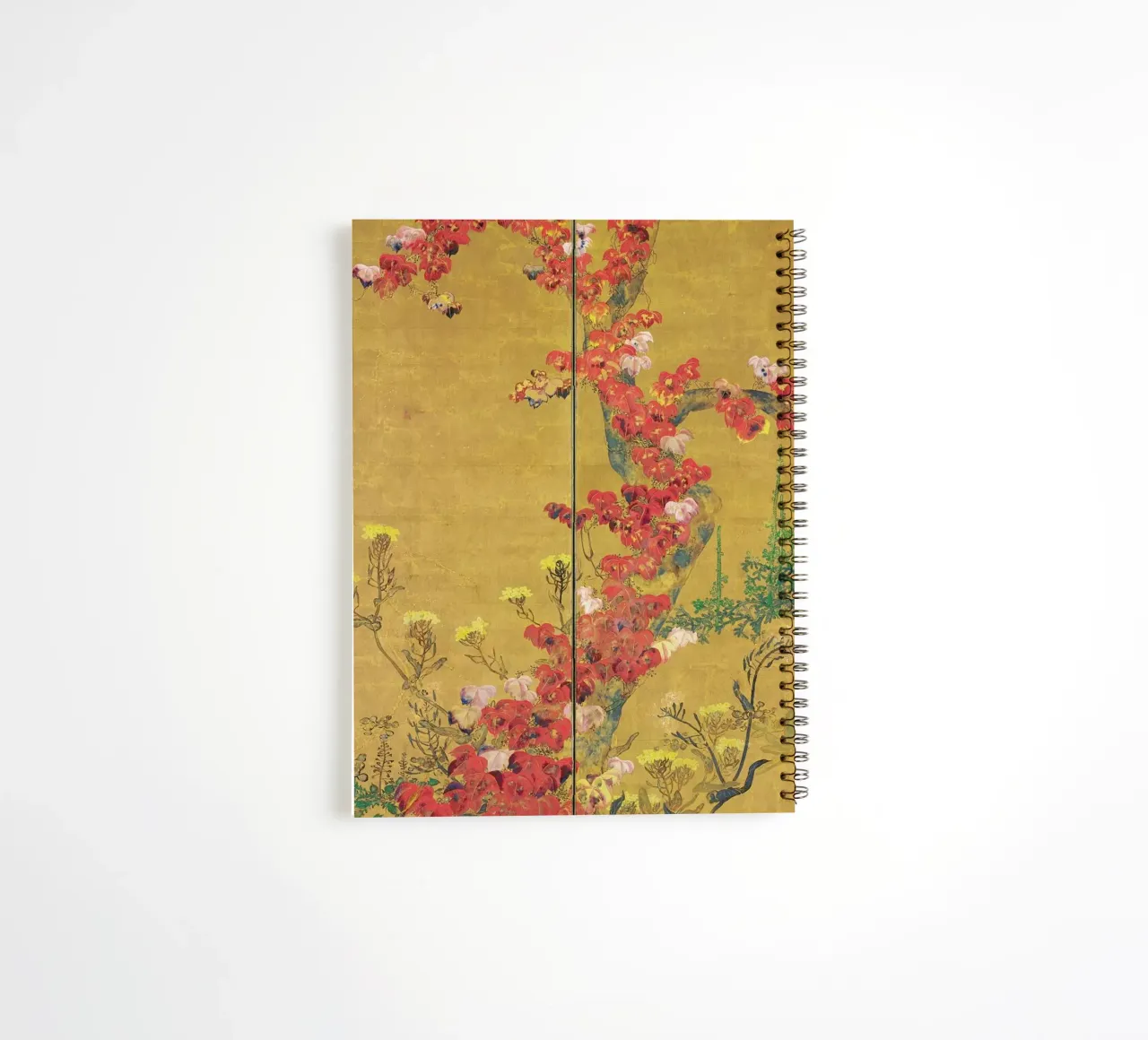 Autumn Flowers and Tree Trunk spiral notebook by ARTOTHEK