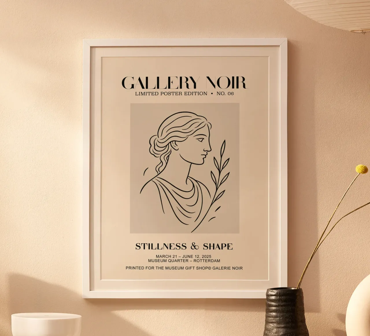 Gallery Noir No 06 poster with wooden frame by treechild