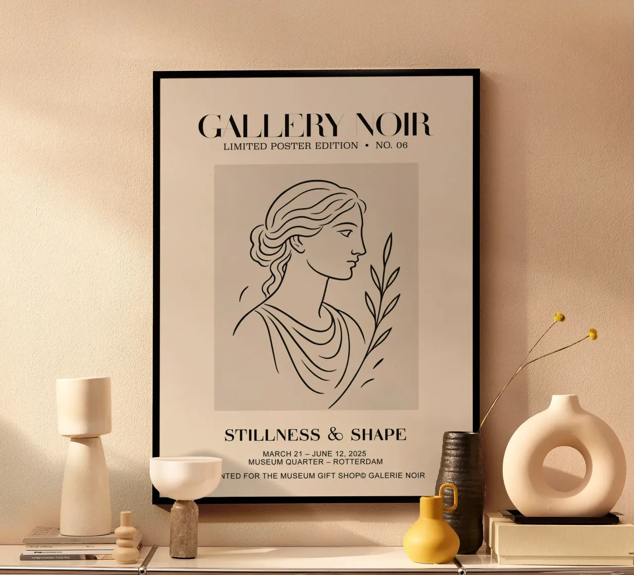 Gallery Noir No 06 poster with wooden frame by treechild