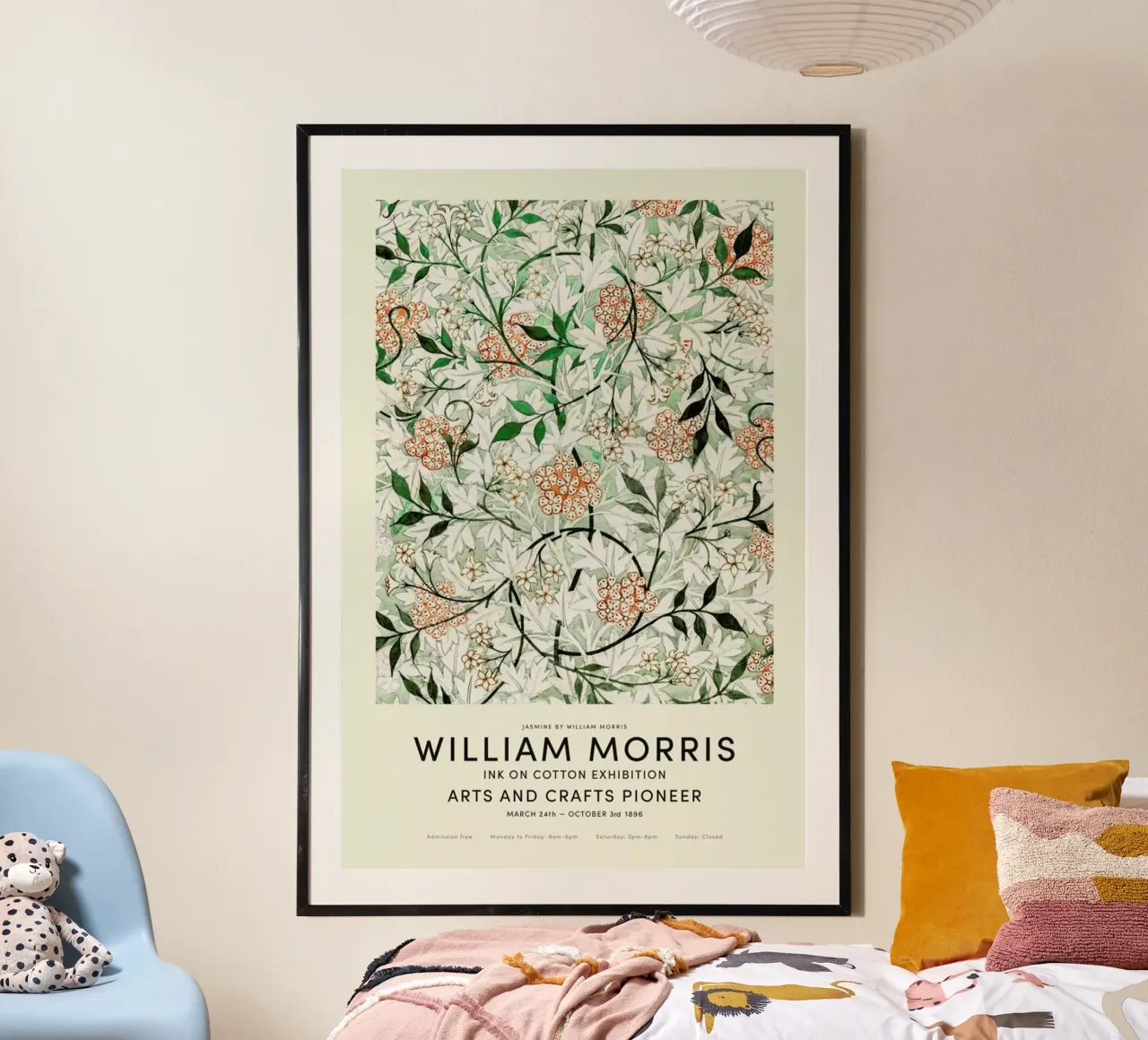 William Morris - Jasmine Exhibition poster con telaio in plastica da Vintage by JUNIQE