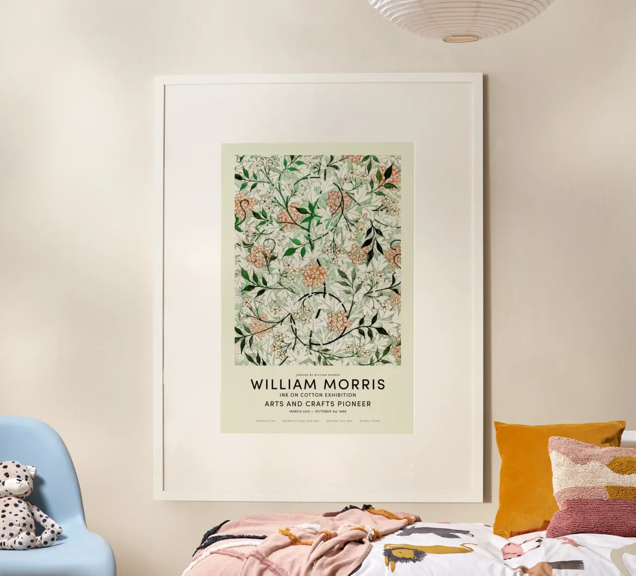 William Morris - Jasmine Exhibition poster con telaio in plastica da Vintage by JUNIQE