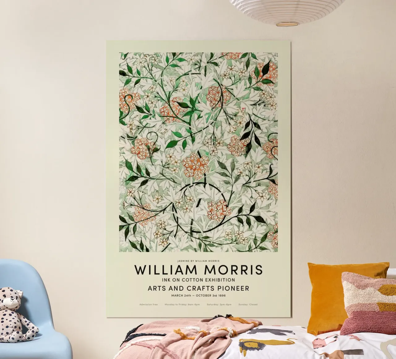 William Morris - Jasmine Exhibition poster van Vintage by JUNIQE