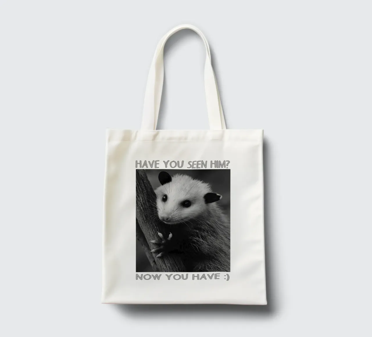 HAI VISTO LUI Possum Space art design borsa in juta da the gondals