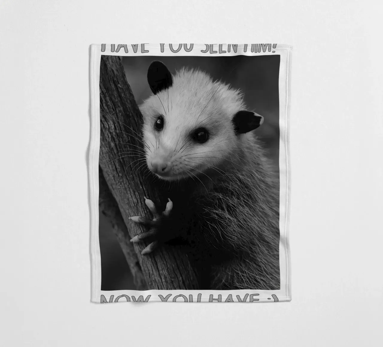 HAI VISTO LUI Possum Space art design coperta in pile da the gondals