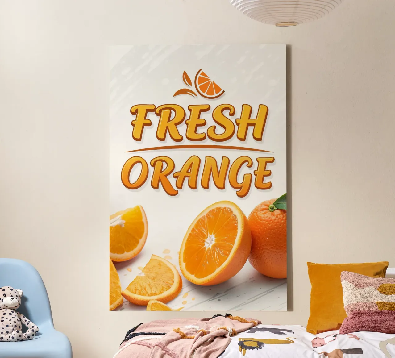 manifesto della mostra di arance fresche tela con Cornice a cassetta da 🎁 ARTVI-SHOP